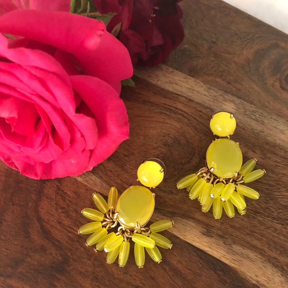 J Crew Yellow Dangle Earrings